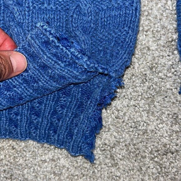 Gorgeous RL Polo Cool Vintage Vibes Hand knit Cotton Cableknit Retro Sweater-M - Picture 5 of 6
